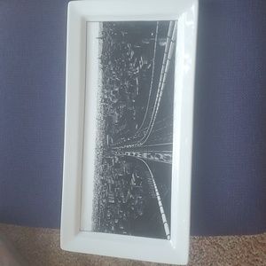 Brooklyn Bridge Black & White Ceramic Rectangle Platter